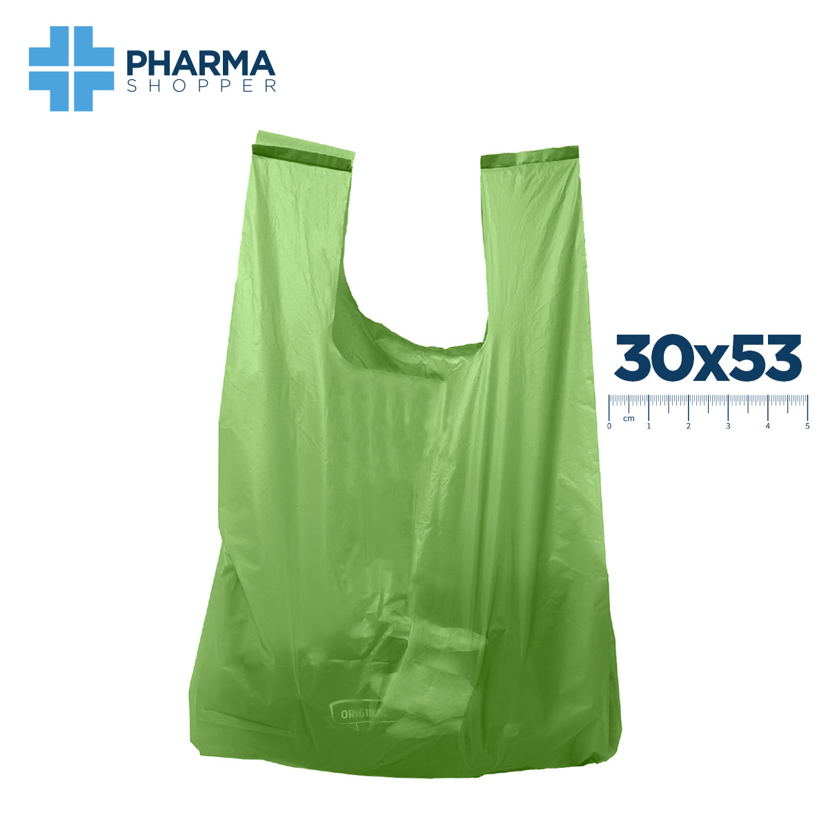 Pharmashopper 200 buste 30x53 cm | biodegradabili verde | Compostabile Certificata | Ecosostenibile | Made in Italy